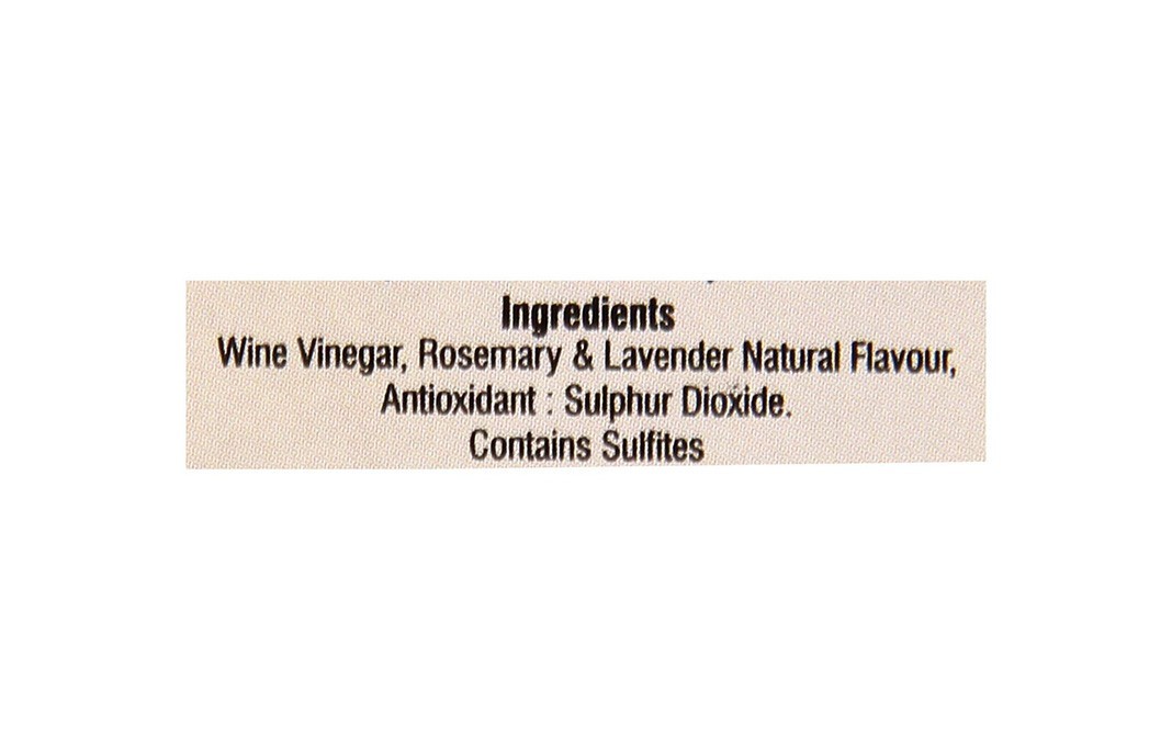Dolce Vita Wine Vinegar With Rosemary & Lavender   Glass Bottle  250 millilitre